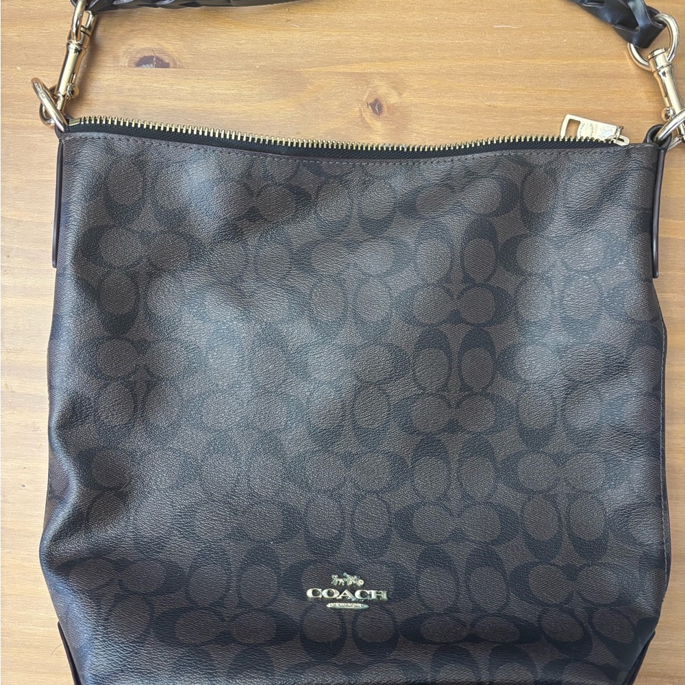 Coach Brown Monogram Shoulder Bag